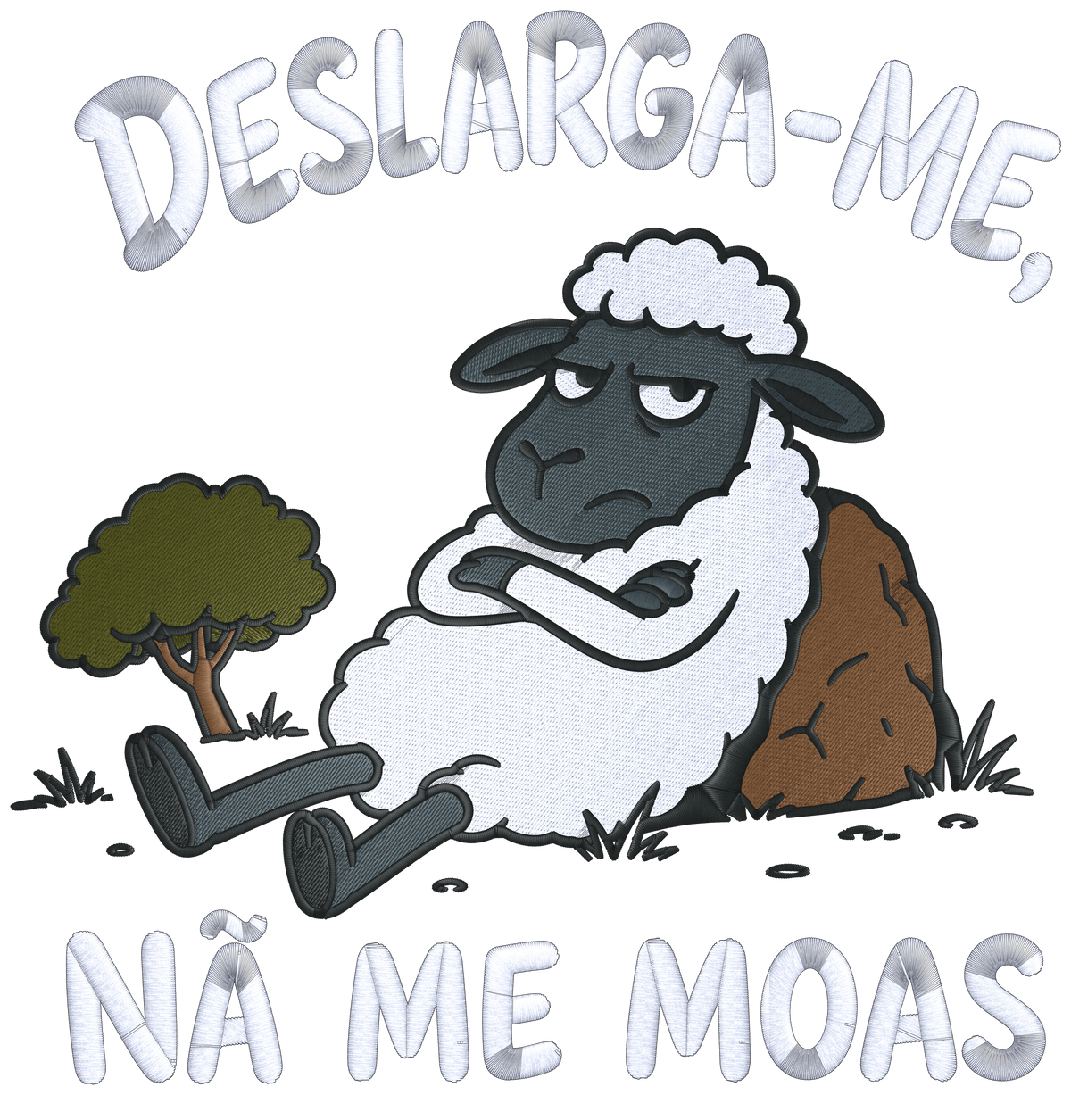 Sweat Personalizada com Frase Ilustrada "Deslarga-me nã me moas"