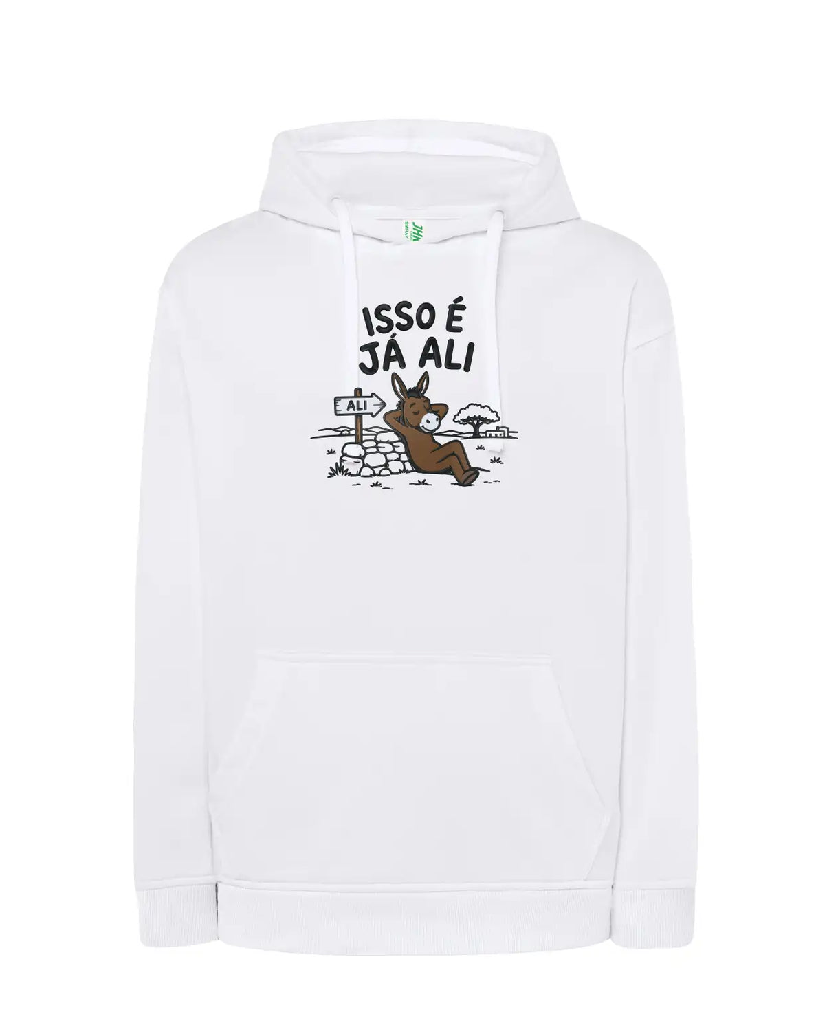 Sweat Personalizada com Frase Ilustrada "Isto é já ali"