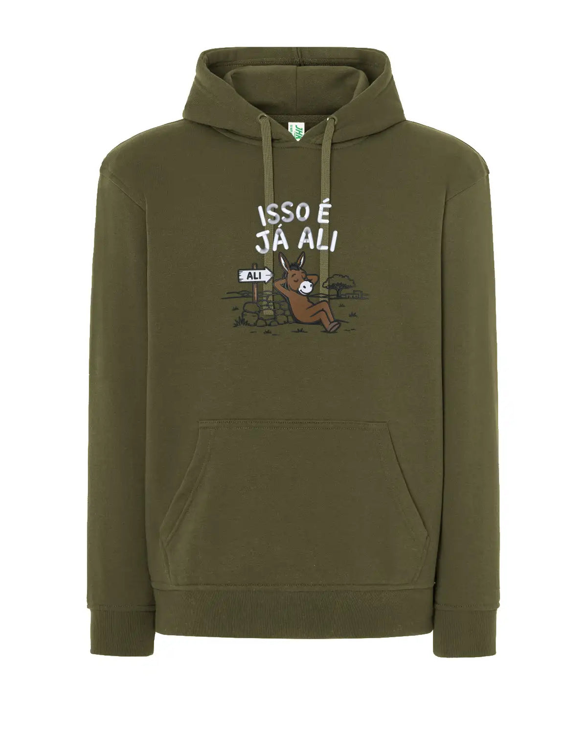 Sweat Personalizada com Frase Ilustrada "Isto é já ali"