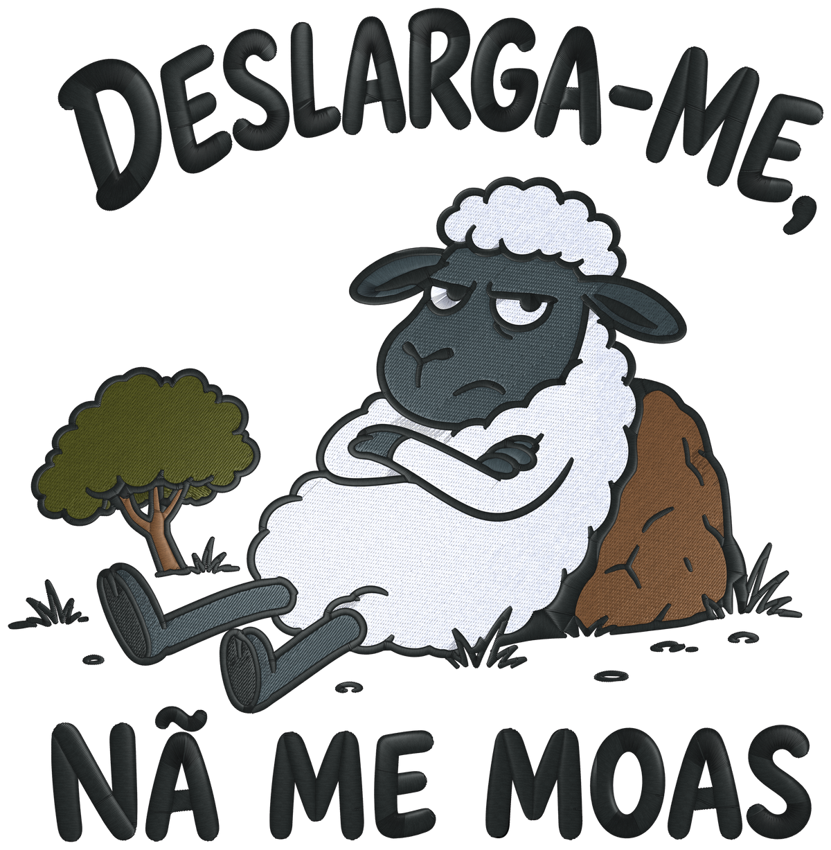 Sweat Personalizada com Frase Ilustrada "Deslarga-me nã me moas"