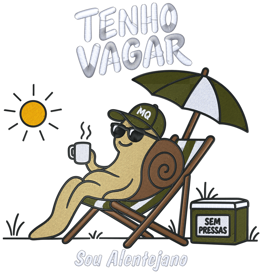 Sweat Personalizada com Frase Ilustrada "Tenho vagar, sou Alentejano"